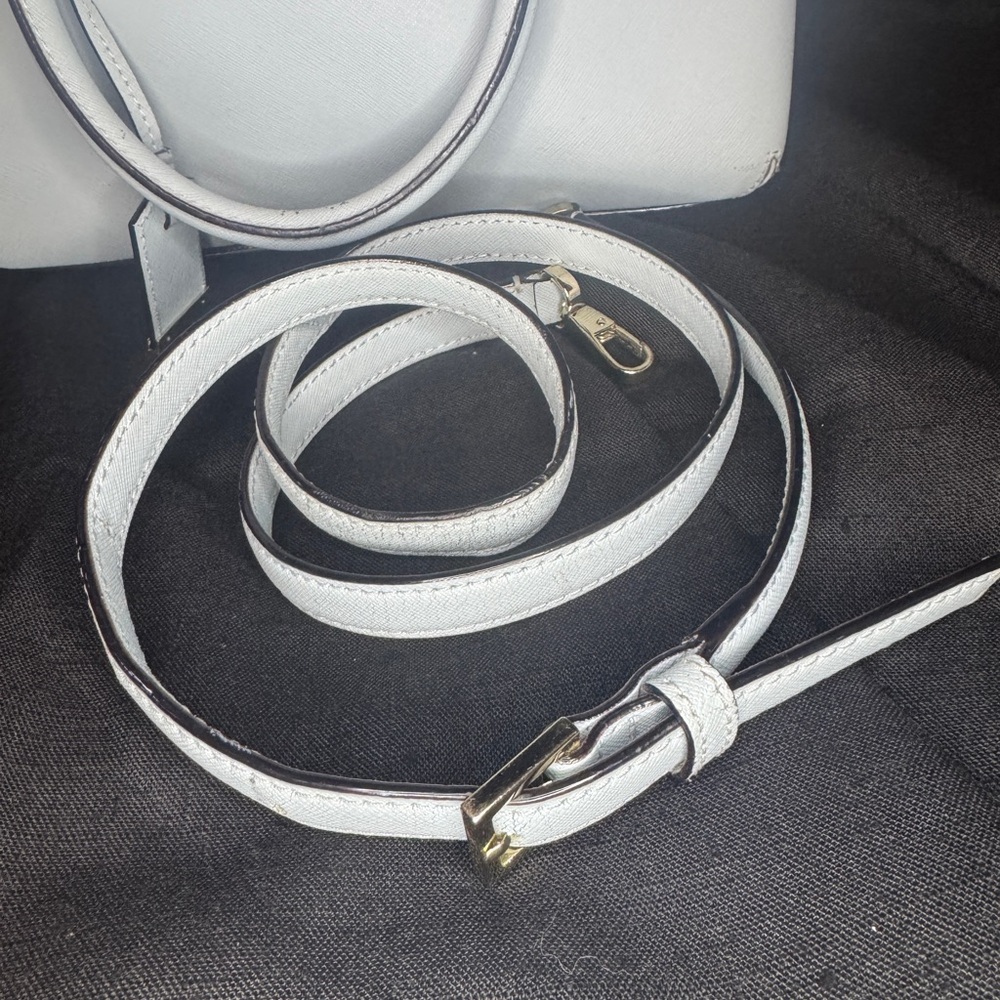 Kate Spade Light Blue Satchel w/ Crossbody Strap - Picture 4 of 12